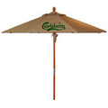 Commercial Wood Market Umbrella 9'